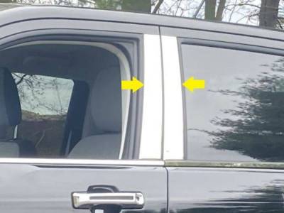 Quality Automotive Accessories - QAA PP62312 4Pc Stainless Steel Pillar Trim for 2022-2025 Ford Maverick