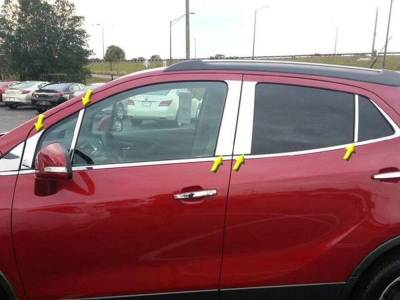Quality Automotive Accessories - QAA PP53563 10Pc Stainless Steel Pillar Trim for 2013-2022 Buick Encore
