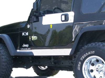 Quality Automotive Accessories - QAA HS45090 2Pc Stainless Steel Door Handle Accent for Jeep Wrangler TJ