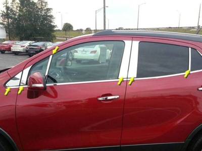Quality Automotive Accessories - QAA PP53564 12Pc Stainless Steel Pillar Trim for 2013-2022 Buick Encore