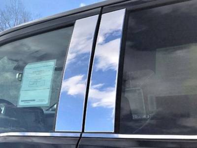 Quality Automotive Accessories - QAA PP61308 4Pc Stainless Steel Pillar Trim for 2021-2025 Ford F150