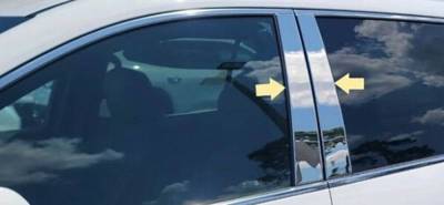 Quality Automotive Accessories - QAA PP64425 4Pc Stainless Steel Pillar Trim for 2024-2025 Acadia/Traverse