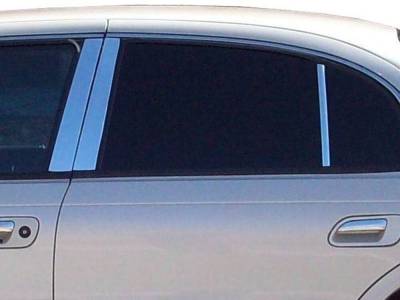 Quality Automotive Accessories - QAA PP35611 6Pc Stainless Steel Pillar Trim for 1995-2004 Lincoln Continental