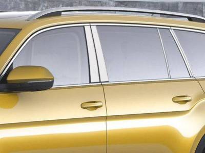 Quality Automotive Accessories - QAA PP70643 10Pc Stainless Steel Pillar Trim for Volkswagen Atlas Cross Sport
