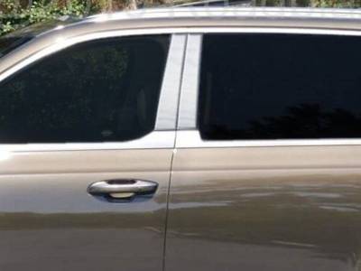 Quality Automotive Accessories - QAA PP70850 4Pc Stainless Steel Pillar Trim for 2020-2025 Kia Telluride