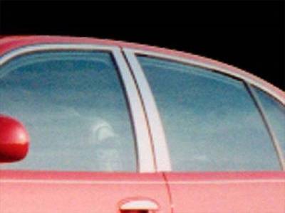 Quality Automotive Accessories - QAA PP37581 6Pc Stainless Steel Pillar Trim for 1997-2005 Buick Park Avenue