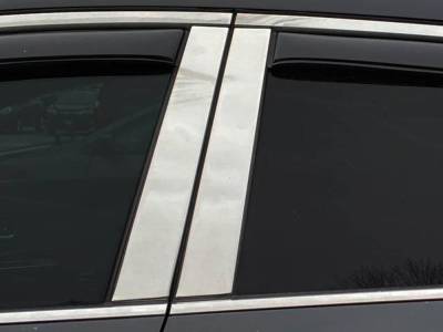 Quality Automotive Accessories - QAA PP15590 4Pc Stainless Steel Pillar Trim for 2015-2024 Nissan Murano