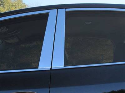 Quality Automotive Accessories - QAA PP12700 4Pc Stainless Steel Pillar Trim for 2012-2017 Toyota Prius V