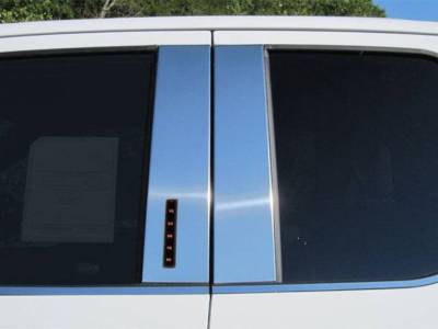 Quality Automotive Accessories - QAA PP55309 4Pc Stainless Steel Pillar Trim for 2017-2022 Ford Super Duty