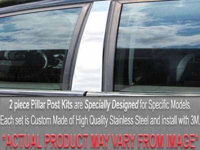 Quality Automotive Accessories - QAA PP97675 2Pc Stainless Steel Pillar Trim for 1990-1997 Volkswagen Passat