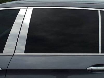 Quality Automotive Accessories - QAA PP16261 6Pc Stainless Steel Pillar Trim for 2016-2022 Honda Pilot