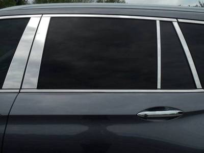 Quality Automotive Accessories - QAA PP16262 8Pc Stainless Steel Pillar Trim for 2016-2022 Honda Pilot