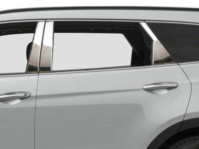 Quality Automotive Accessories - QAA PP13337 6Pc Stainless Steel Pillar Trim for 2013-2018 Hyundai Santa Fe