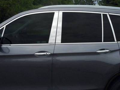 Quality Automotive Accessories - QAA PP16263 10Pc Stainless Steel Pillar Trim for 2016-2022 Honda Pilot