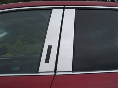 Quality Automotive Accessories - QAA PP55610 4Pc Stainless Steel Pillar Trim for 2015-2024 Ford Edge