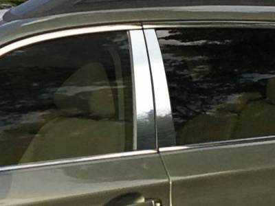 Quality Automotive Accessories - QAA PP16480 4Pc Stainless Steel Pillar Trim for 2015-2019 Subaru Outback