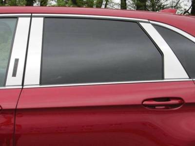 Quality Automotive Accessories - QAA PP55611 6Pc Stainless Steel Pillar Trim for 2015-2024 Ford Edge