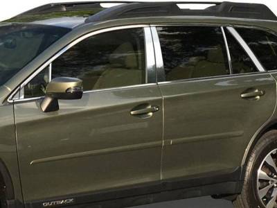 Quality Automotive Accessories - QAA PP16483 14Pc Stainless Steel Pillar Trim for 2015-2019 Subaru Outback