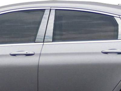 Quality Automotive Accessories - QAA PP55780 4Pc Stainless Steel Pillar Trim for 2015-2017 Chrysler 200