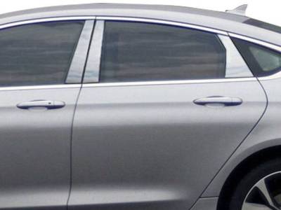 Quality Automotive Accessories - QAA PP55781 6Pc Stainless Steel Pillar Trim for 2015-2017 Chrysler 200