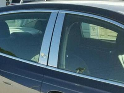 Quality Automotive Accessories - QAA PP57520 4Pc Stainless Steel Pillar Trim for 2017-2019 Buick LaCrosse