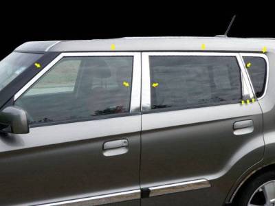 Quality Automotive Accessories - QAA WP10135 22Pc Stainless Steel Window Trim for 2010-2015 Toyota Prius