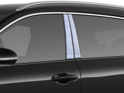 Quality Automotive Accessories - QAA PP17825 4Pc Stainless Steel Pillar Trim for 2017-2022 Kia Niro