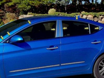 Quality Automotive Accessories - QAA WP13576 4Pc Stainless Steel Window Trim for 2013-2019 Nissan Sentra