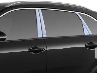 Quality Automotive Accessories - QAA PP17827 8Pc Stainless Steel Pillar Trim for 2017-2022 Kia Niro