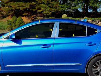 Quality Automotive Accessories - QAA WP17340 16Pc Stainless Steel Window Trim for 2017-2020 Hyundai Elantra