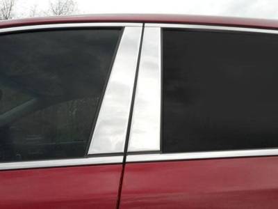 Quality Automotive Accessories - QAA PP17835 4Pc Stainless Steel Pillar Trim for 2017-2022 Kia Sportage