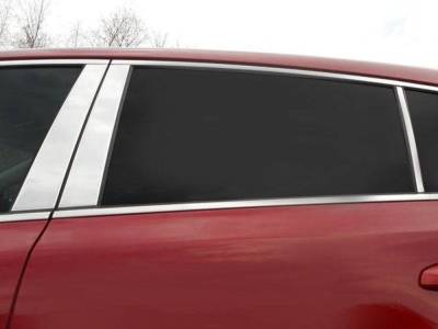 Quality Automotive Accessories - QAA PP17836 6Pc Stainless Steel Pillar Trim for 2017-2022 Kia Sportage