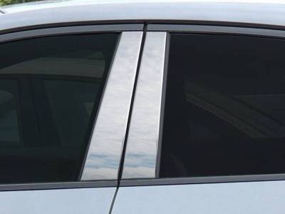 Quality Automotive Accessories - QAA PP18090 4Pc Stainless Steel Pillar Trim for 2018-2024 Jaguar E-Pace