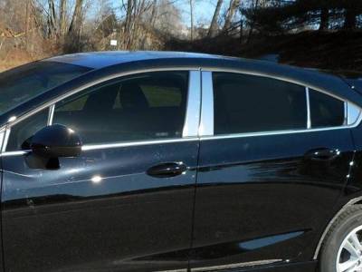 Quality Automotive Accessories - QAA PP57805 14Pc Stainless Steel Pillar Trim for 2017-2019 Chevrolet Cruze