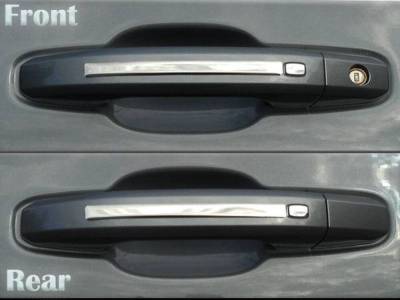 Quality Automotive Accessories - QAA DH59175 4Pc Stainless Door Handle Trim for 2019-2025 Chevrolet Silverado