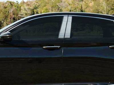 Quality Automotive Accessories - QAA PP18281 4Pc Stainless Steel Pillar Trim for 2018-2022 Honda Accord