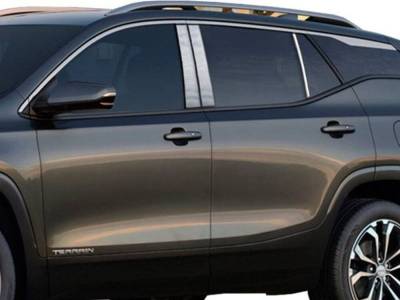 Quality Automotive Accessories - QAA PP58276 6Pc Stainless Steel Pillar Trim for 2018-2024 GMC Terrain