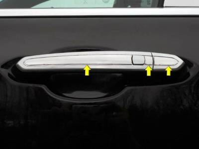 Quality Automotive Accessories - QAA DH60210 12Pc Stainless Door Handle Accent for 2020-2025 Cadillac XT6