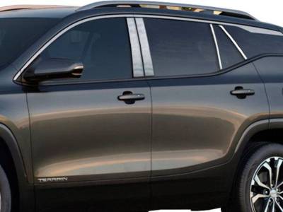 Quality Automotive Accessories - QAA PP58277 8Pc Stainless Steel Pillar Trim for 2018-2024 GMC Terrain