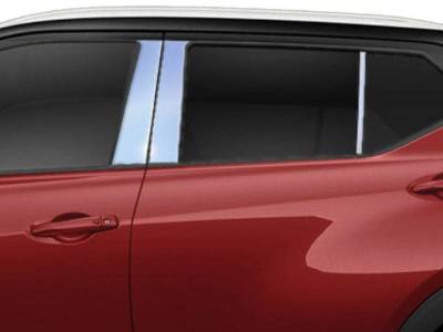 Quality Automotive Accessories - QAA PP18561 4Pc Stainless Steel Pillar Trim for 2018-2020 Nissan Kicks