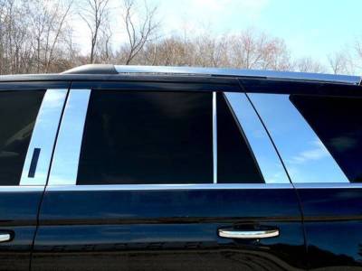 Quality Automotive Accessories - QAA PP58386 10Pc Stainless Steel Pillar Trim for 18-25 Ford Expedition