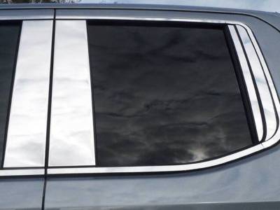Quality Automotive Accessories - QAA PP59176 8Pc Stainless Steel Pillar Trim for 2019-2025 Chevrolet Silverado