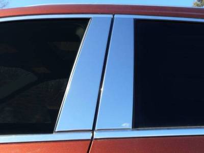 Quality Automotive Accessories - QAA PP59210 4Pc Stainless Steel Pillar Trim for 2019-2025 Cadillac XT4
