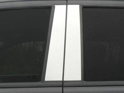Quality Automotive Accessories - QAA PP59345 4Pc Stainless Steel Pillar Trim for 2019-2023 Ford Ranger