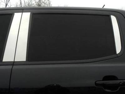 Quality Automotive Accessories - QAA PP59346 6Pc Stainless Steel Pillar Trim for 2019-2023 Ford Ranger