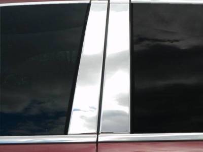 Quality Automotive Accessories - QAA PP59935 4Pc Stainless Steel Pillar Trim for 2019-2024 RAM Trucks
