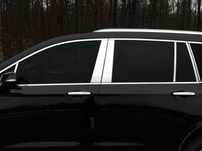 Quality Automotive Accessories - QAA PP60214 12Pc Stainless Steel Pillar Trim for 2020-2025 Cadillac XT6