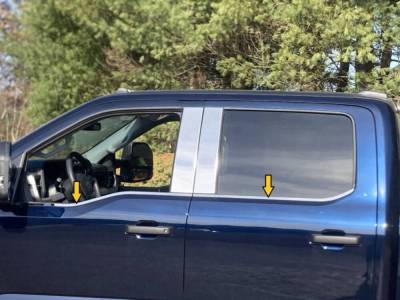 Quality Automotive Accessories - QAA WS63220 4Pc Stainless Steel Window Sill Trim for 2023-2025 Cadillac Lyriq