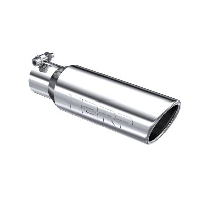 MBRP Exhaust - MBRP Exhaust T5113 T304 SS 2.5" Inlet Single Wall Rolled Angle Cut 3.5" Out Tip