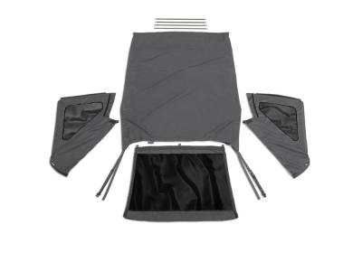 Rampage - Rampage 109835 Frameless Soft Top Blk Diamond Sailcloth for 07-18 Wrangler JK